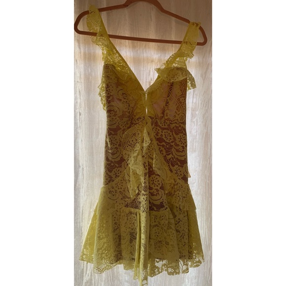 FOR LOVE & LEMONS | Yellow Tati Lace Ruffle Dress - Picture 10 of 15